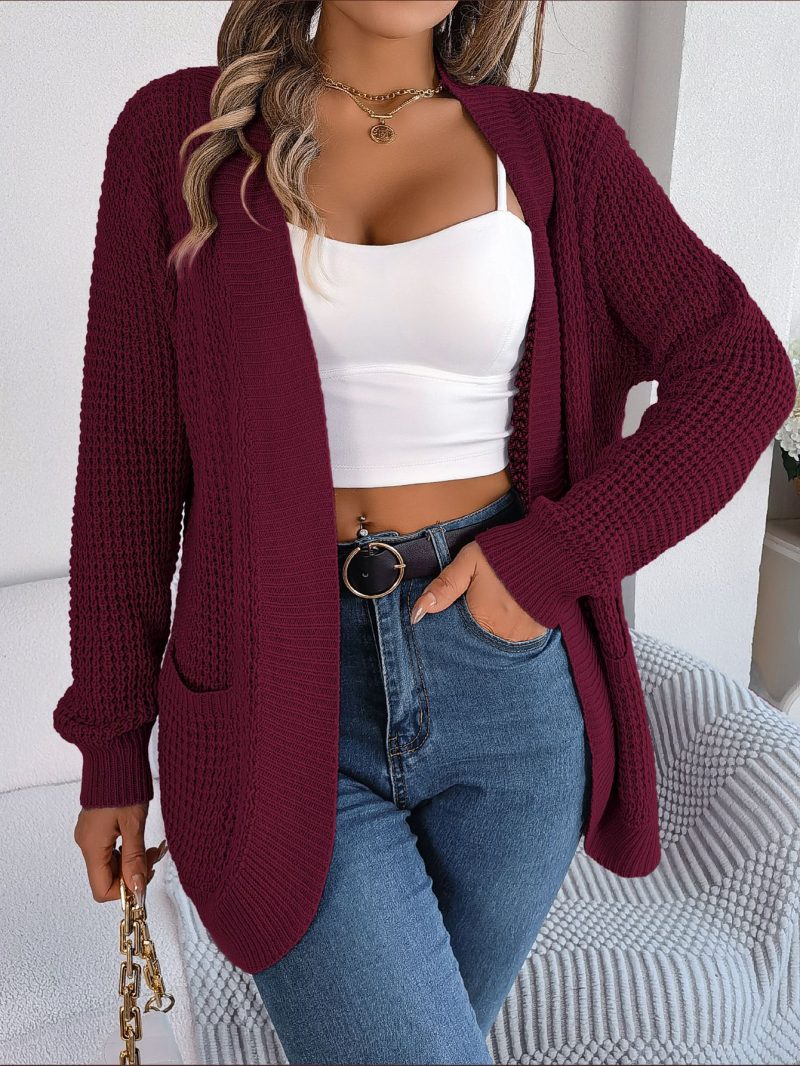 Long Sleeve Knit Sweater Cardigan - Image 8