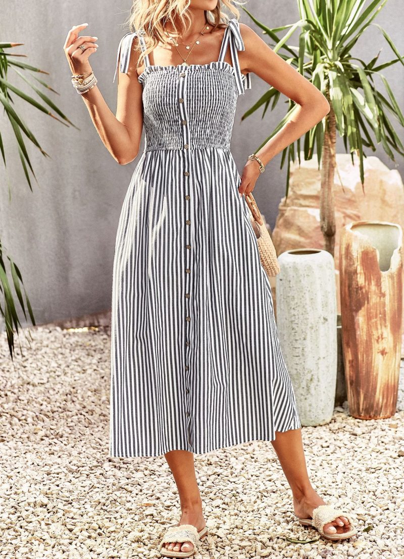 Elegant Striped Dress - Spring & Summer - Image 4