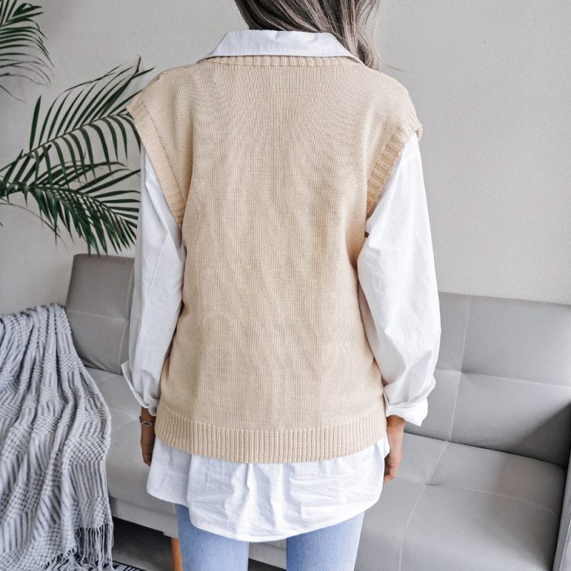 Cutout Twist V-Neck Vest - Image 7