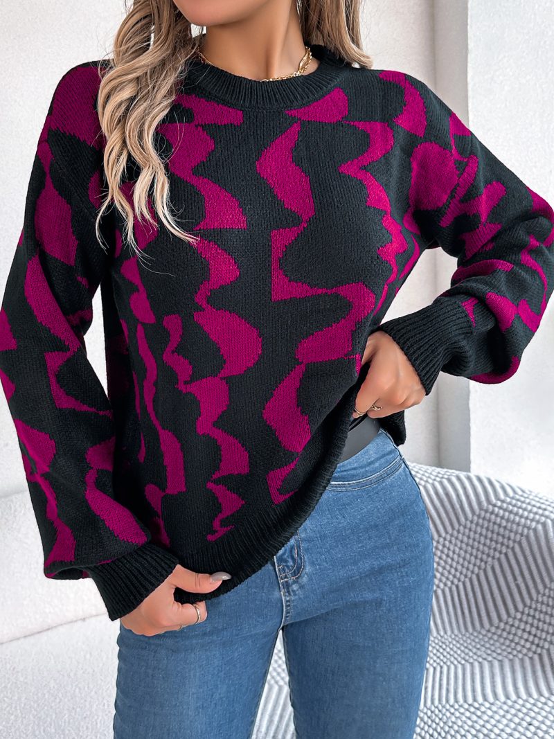 Striped Long Sleeve Pullover Sweater - Image 7