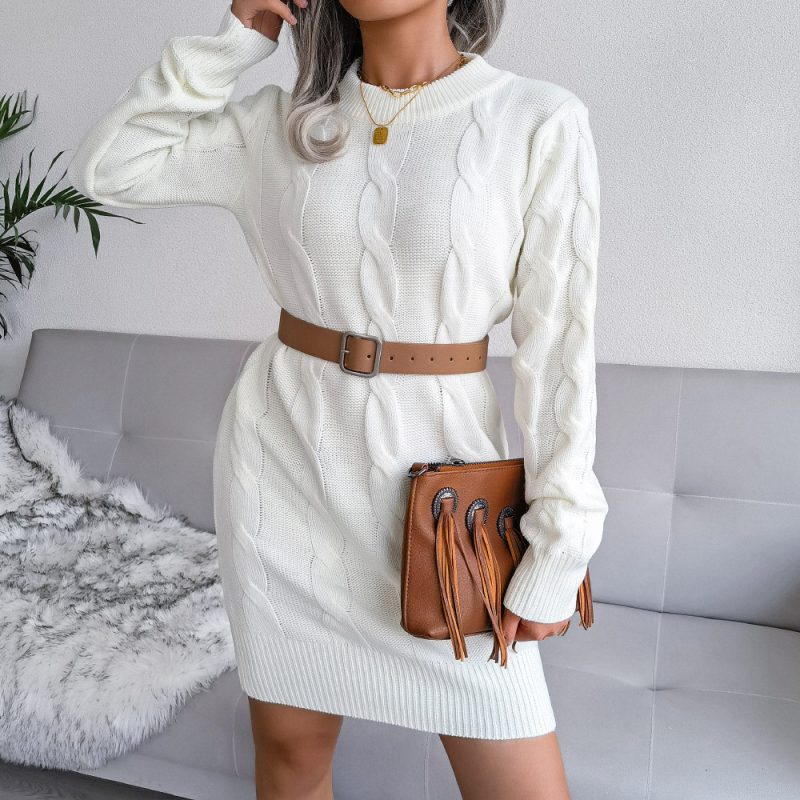 Twist Package Hip Knitted Dress - Image 3