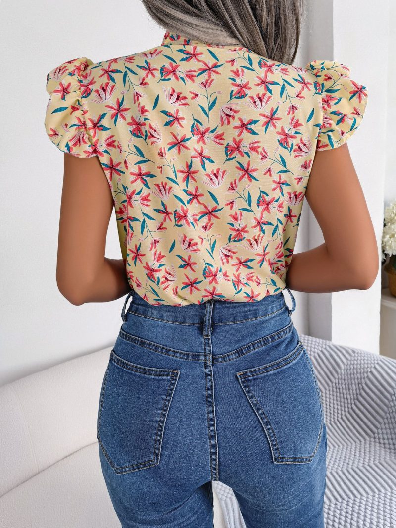 Casual Floral Chiffon Shirt - Image 5