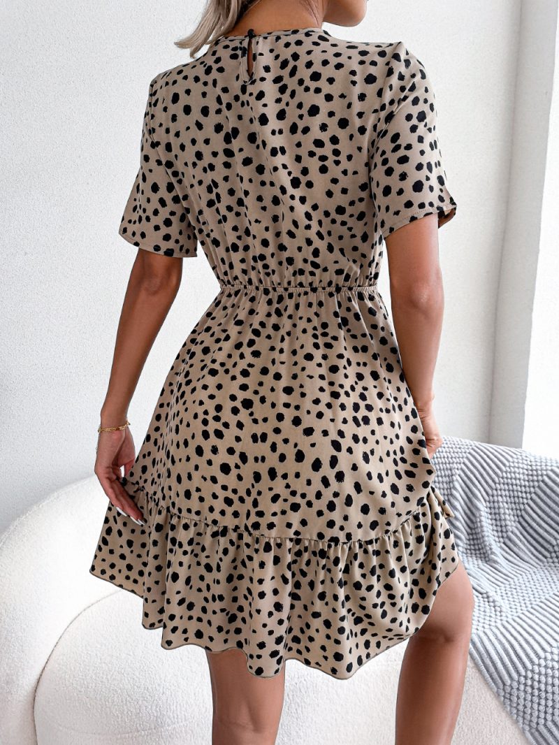 Polka-Dot Cinched Swing Dress - Image 4
