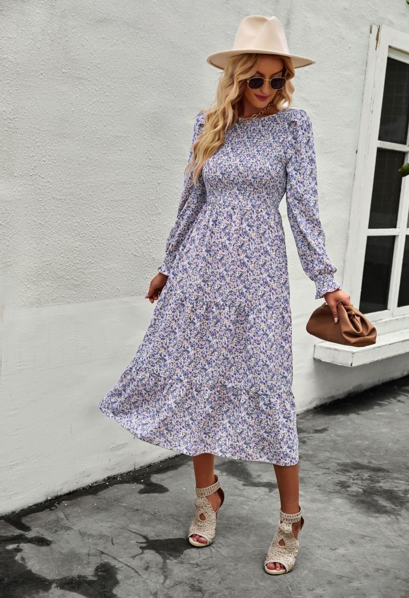 Four Seasons Floral Long Sleeve Dress - Image 8