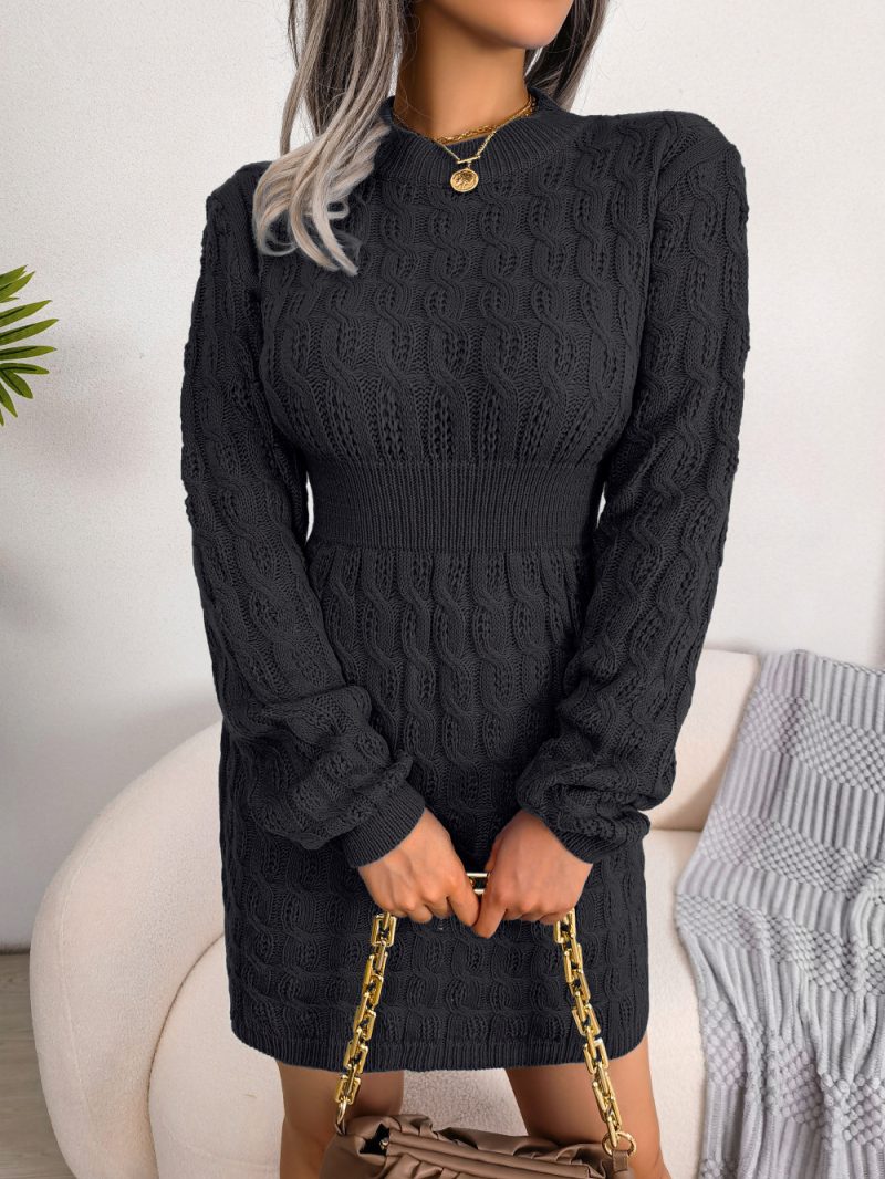 Twist Waist Sheath Sweater Dress - Image 8