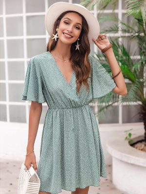 Polka Dot V-Neck Summer Dress