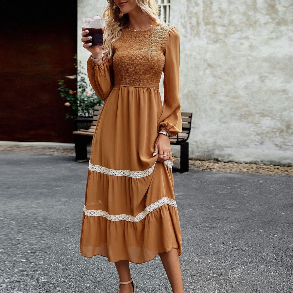 Elegant Long Sleeve Dress - Image 4