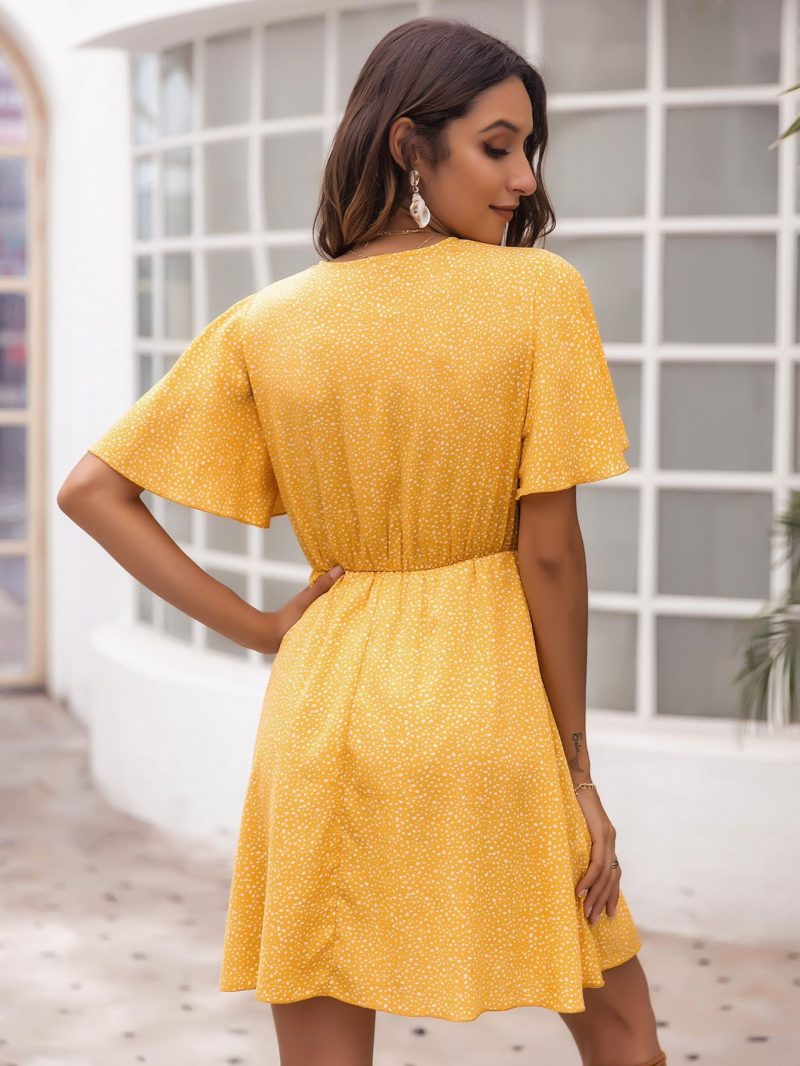 Polka Dot V-Neck Summer Dress - Image 10