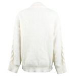 Retro Twist Sweater Women - Autumn Winter Loose Mock Neck Sweater Top - Image 6