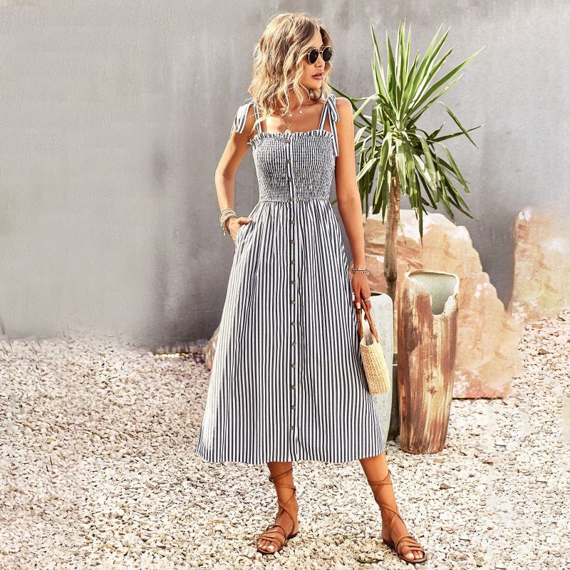 Elegant Striped Dress - Spring & Summer - Image 2