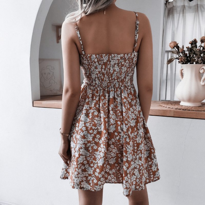 Floral Chiffon V-Neck Sundress - Image 8