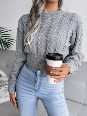 Twist Waist Cropped Sweater