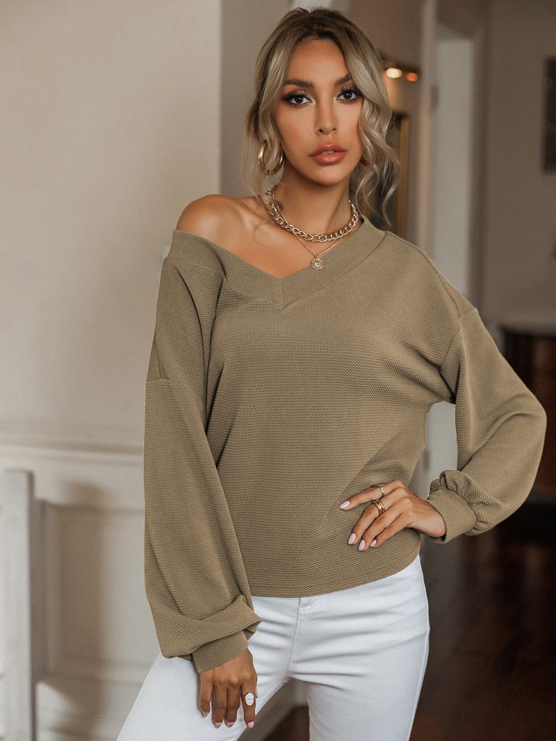 V-Neck Slimming Knitwear Top - Image 5