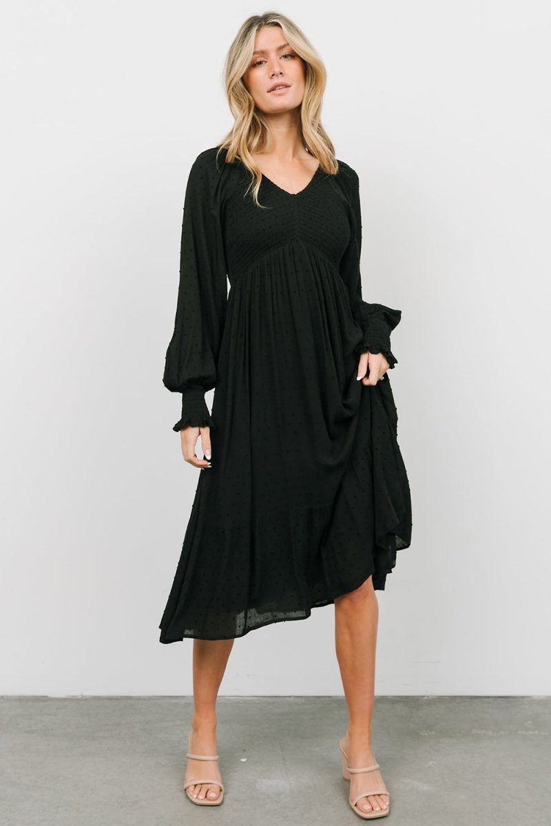 V-Neck Flounce A-Line Hem Dress - Image 3
