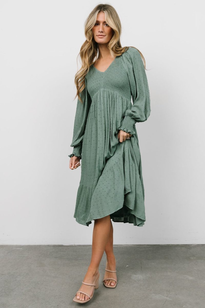 V-Neck Flounce A-Line Hem Dress - Image 4
