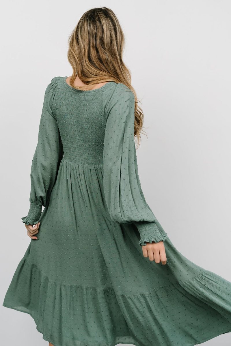 V-Neck Flounce A-Line Hem Dress - Image 5