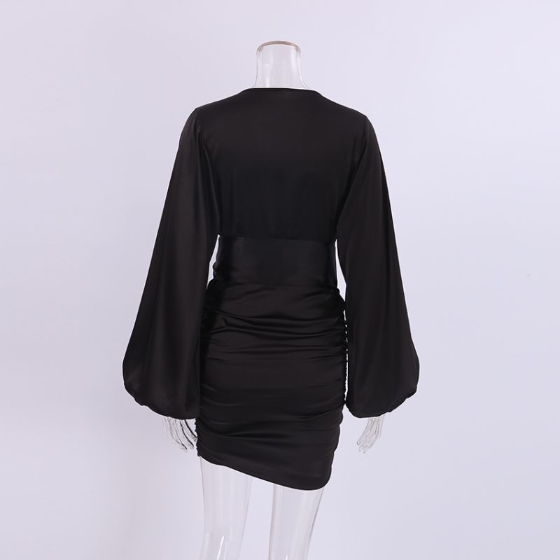Spring French Entry Lux Satin Evening Dress - Image 6