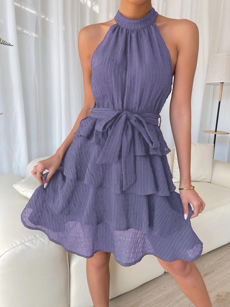 Stitched Ruffled Beach Dress for Women - Image 5