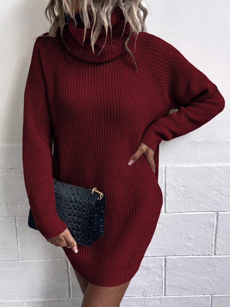 Two-Collared Knitted Dress - Image 8