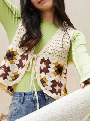 Crochet Hollow Lace Vest