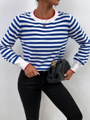 Striped Color Popular Knitted Top