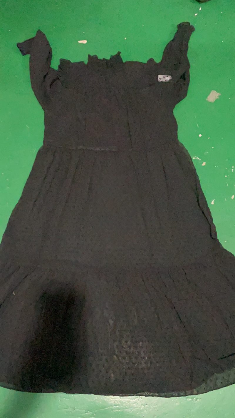 Ruffled Long Sleeve Self-Tie Dress - Image 5