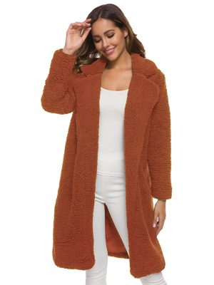 Long Plush Women’s Casual Coat