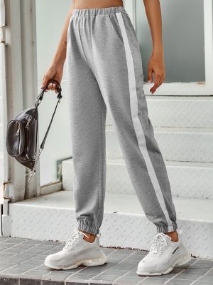 High Waist Striped Sports Pants