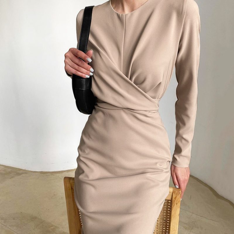 Autumn/Winter Long Sleeve Slim Dress - Image 3