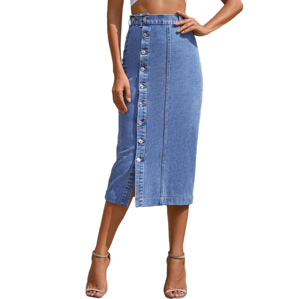 Blue Short Loose Casual Denim Coat Jacket - Image 2