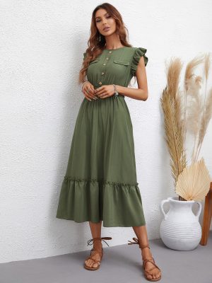 Sleeveless High Waist Maxi Dress for Women