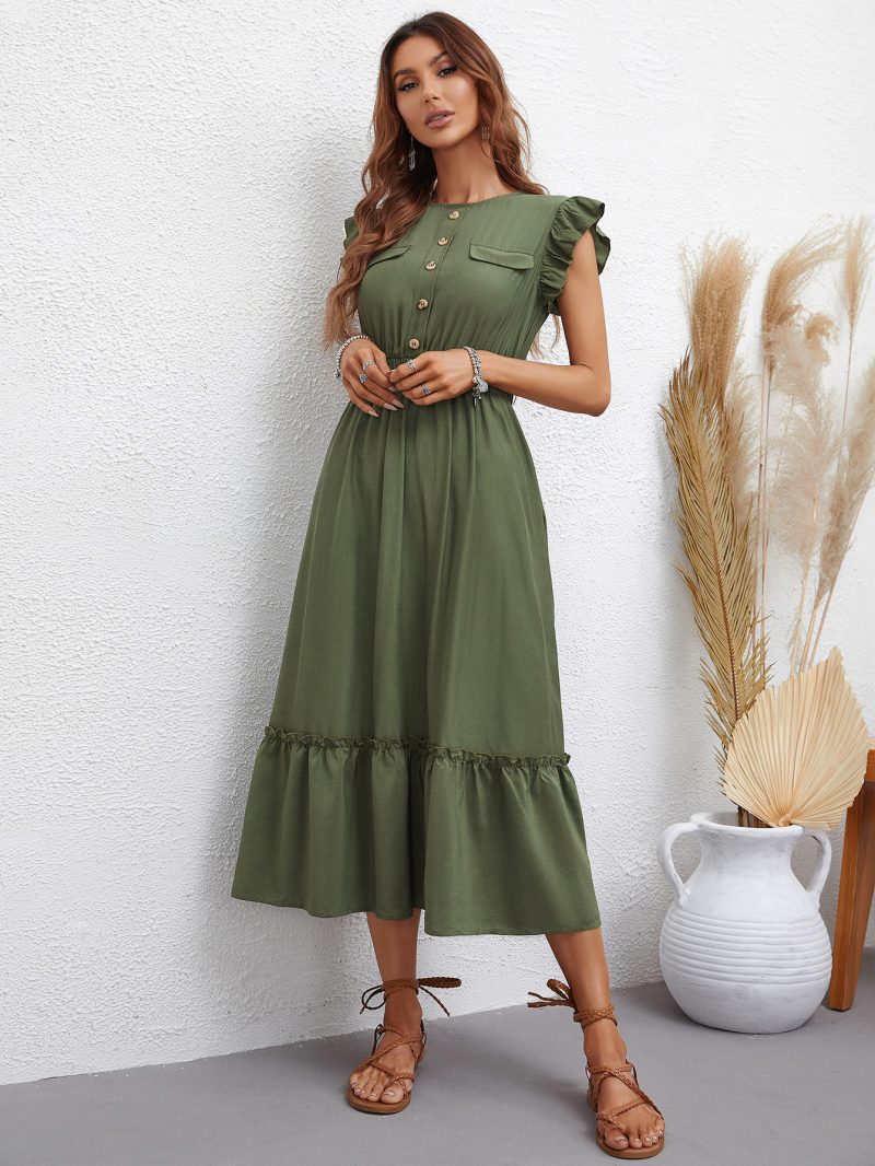 Sleeveless High Waist Maxi Dress for Women