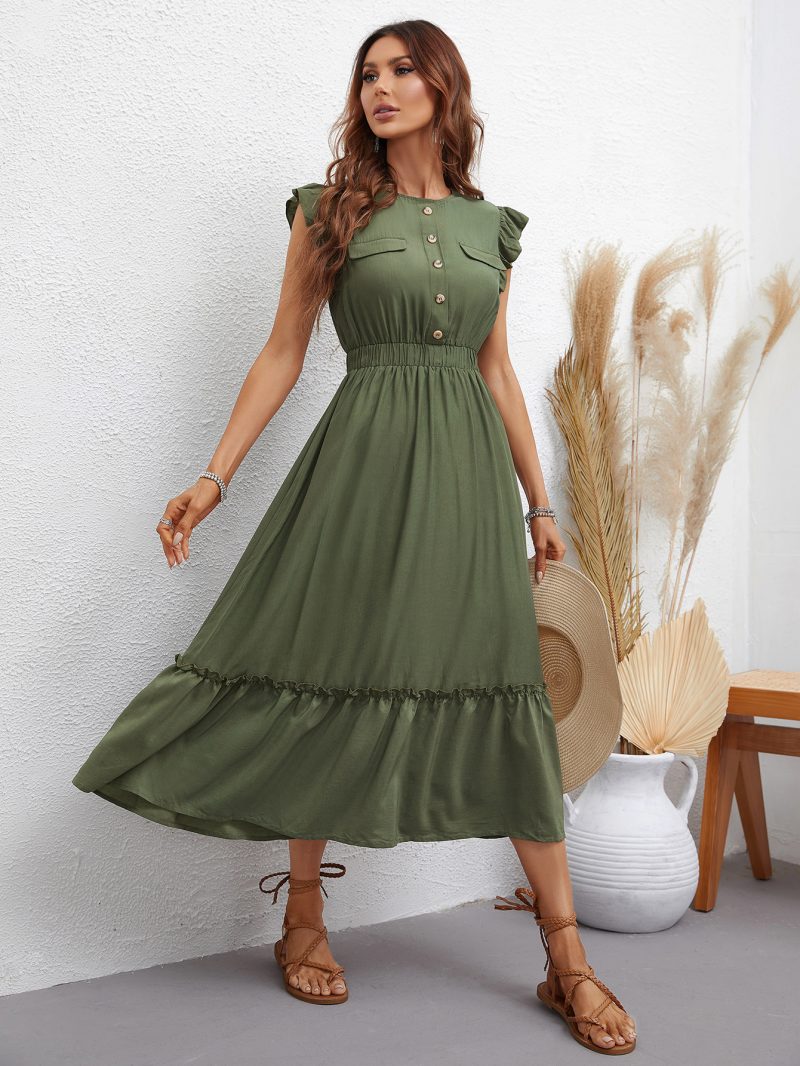 Sleeveless High Waist Maxi Dress for Women - Image 2