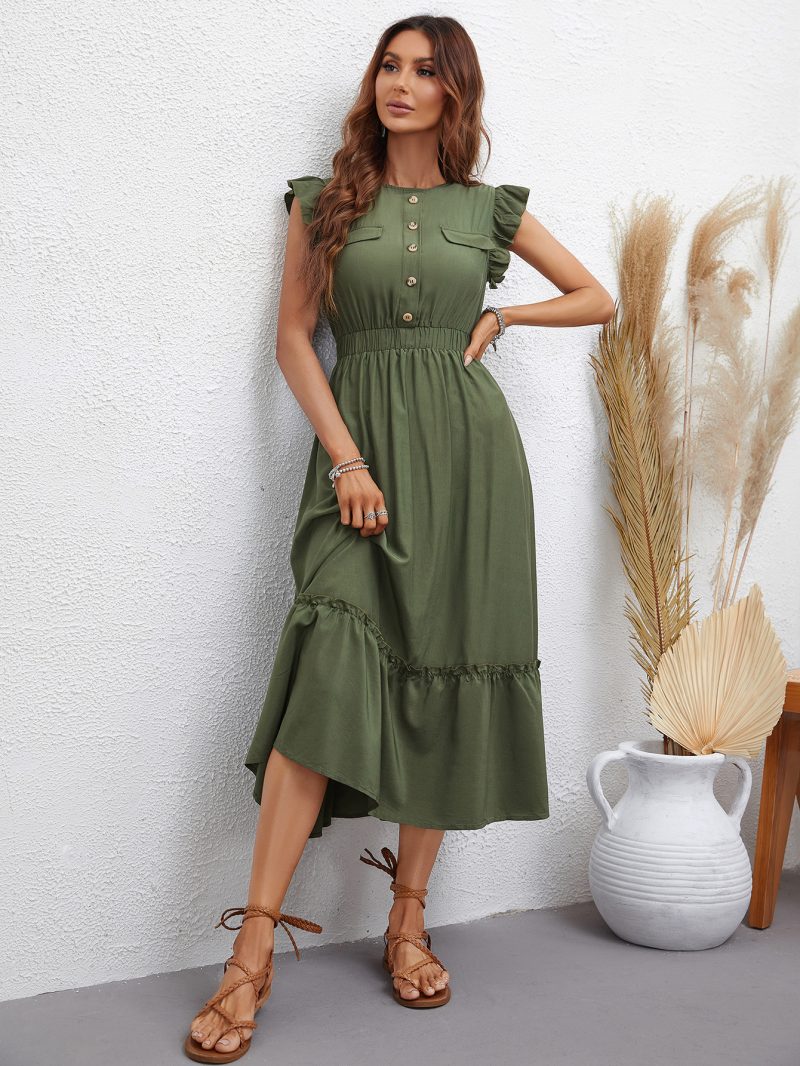 Sleeveless High Waist Maxi Dress for Women - Image 3