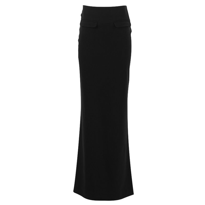 Sexy Black Mermaid Floor-Length Dress with High Slit - Image 5