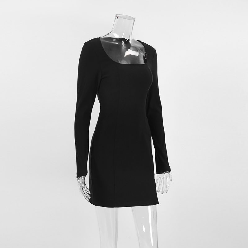 French Hepburn-Inspired Black Spring Dress - Image 6