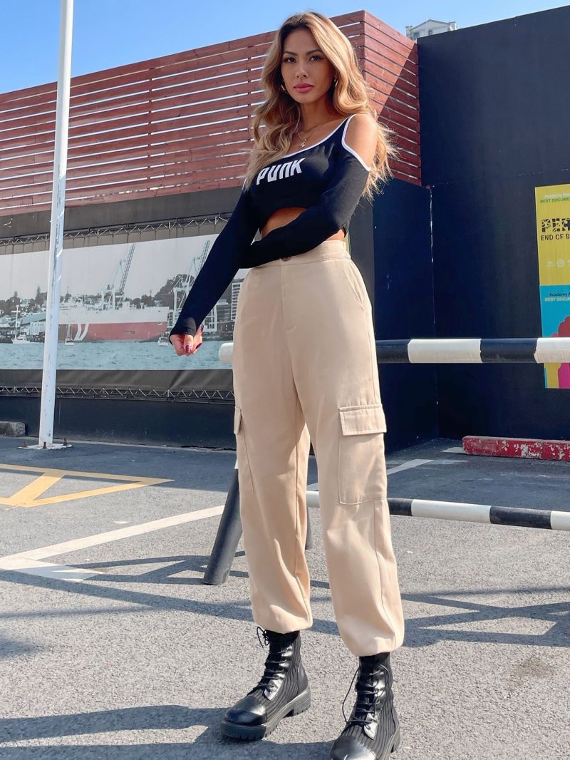 Solid Color High Waist Women's Denim Overalls - Image 2