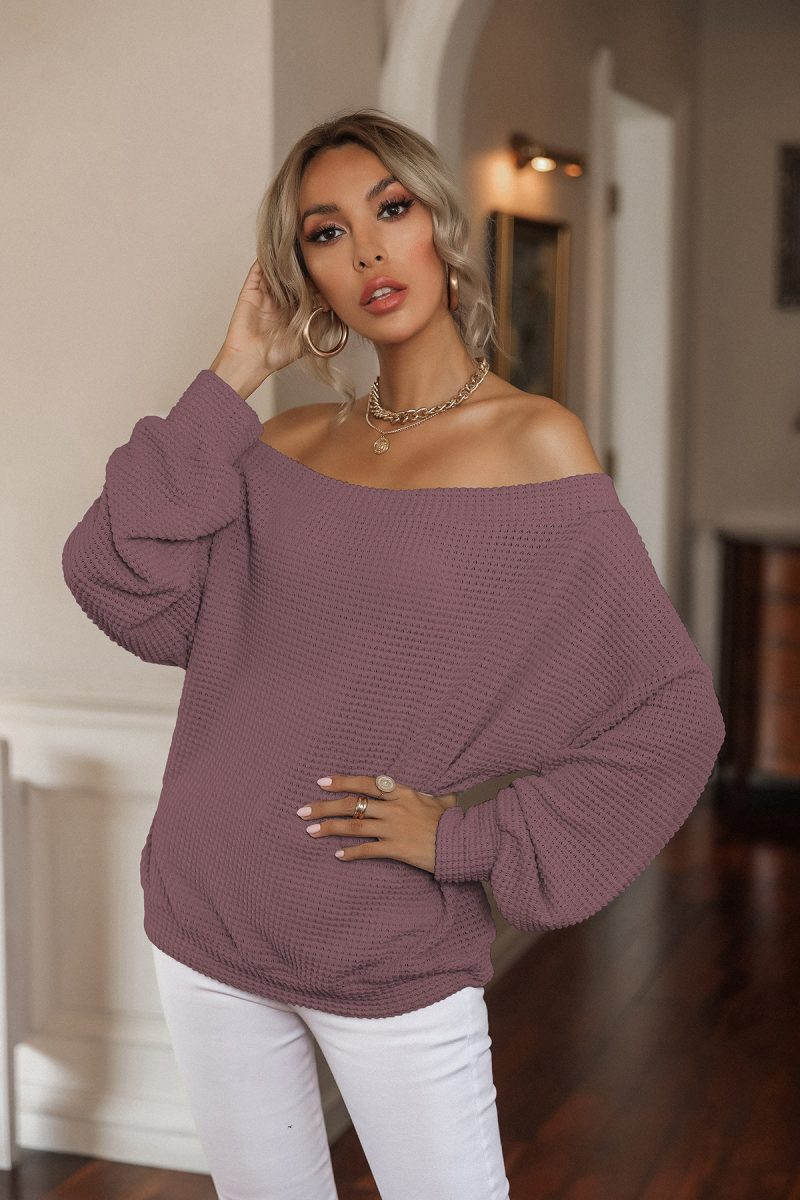 Women's Casual Off-Shoulder Knitted Top - Image 6