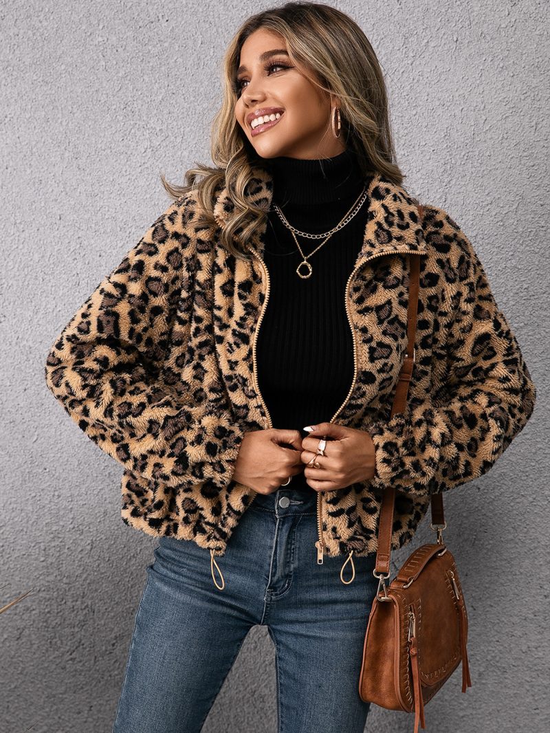 Leopard Print Furry Jacket - Image 5