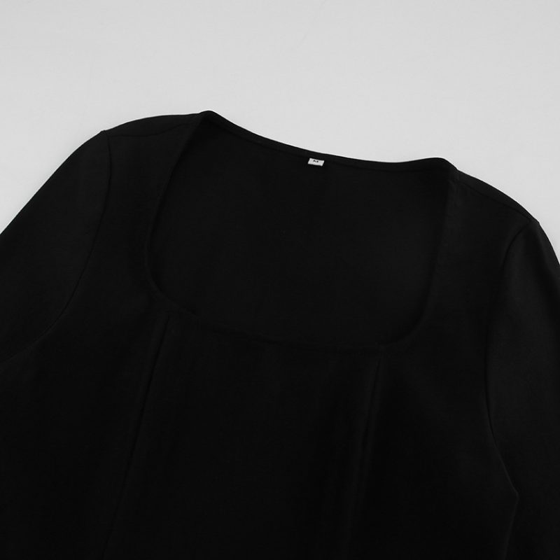 French Hepburn-Inspired Black Spring Dress - Image 7