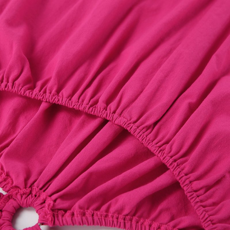 Backless Cotton Linen Halter Maxi Dress - Image 7
