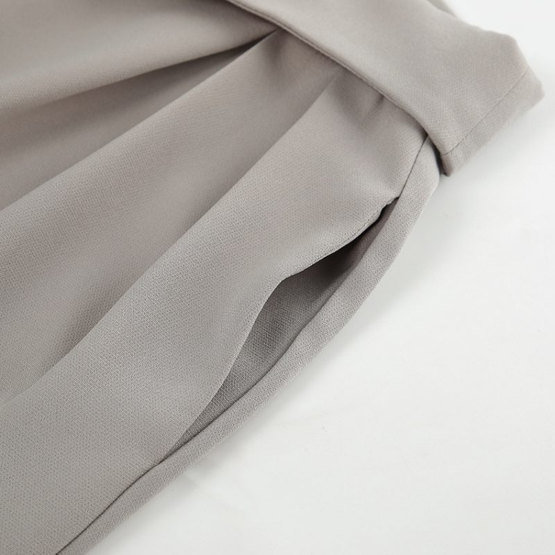 Pleated High Waist Straight Casual Pants - Image 6