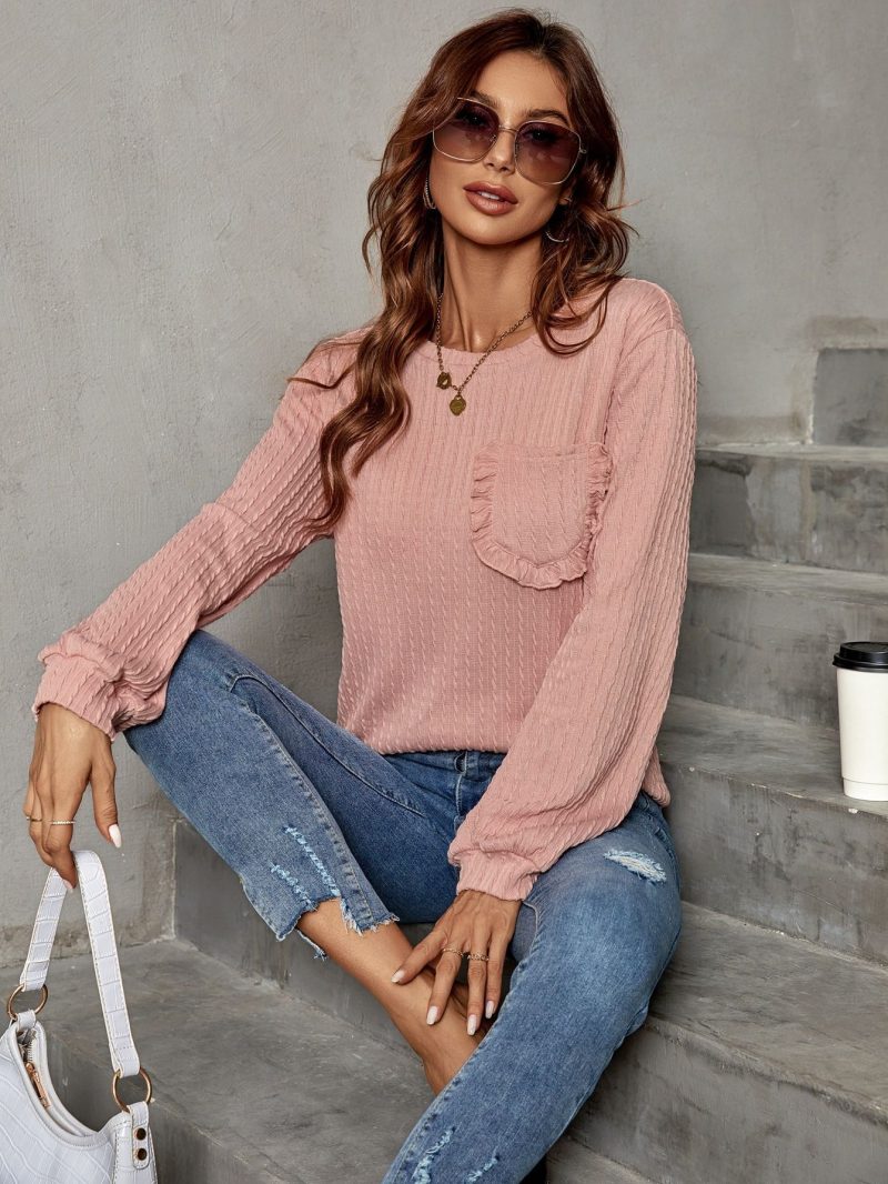 Casual Loose Solid Color Shirt - Image 3