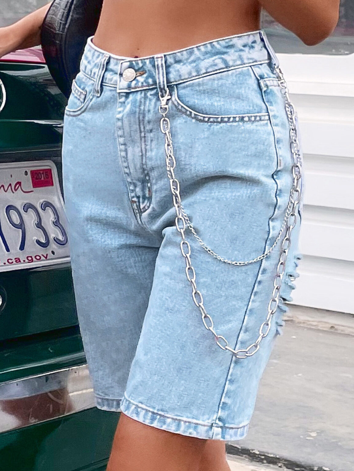Trendy Summer Denim Shorts for Women - Image 5