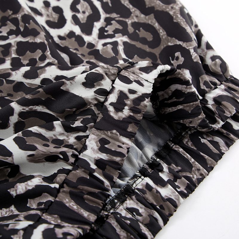Leopard Print Wide Leg Trousers - Image 5