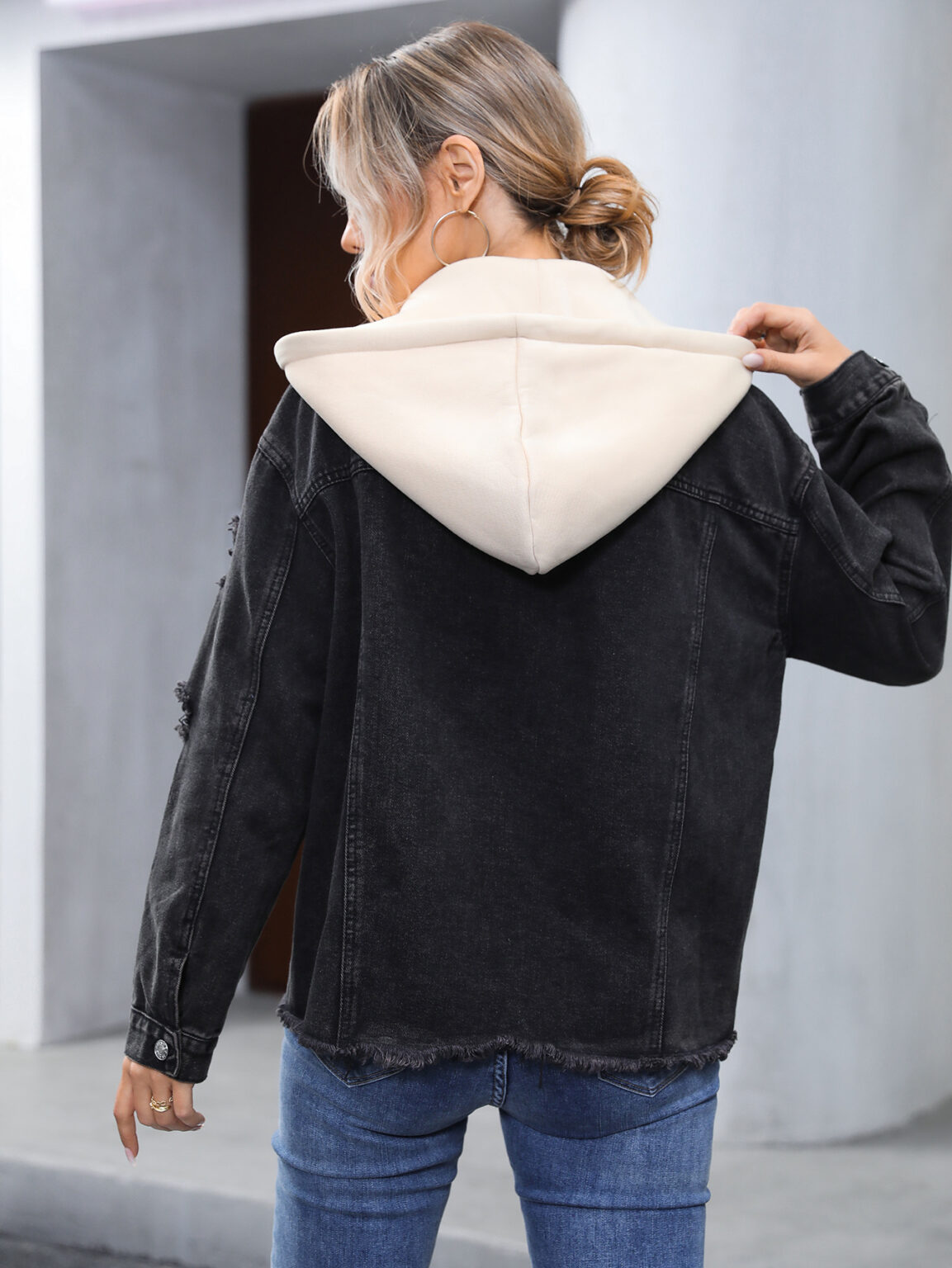 Hooded Denim Jacket - Image 5