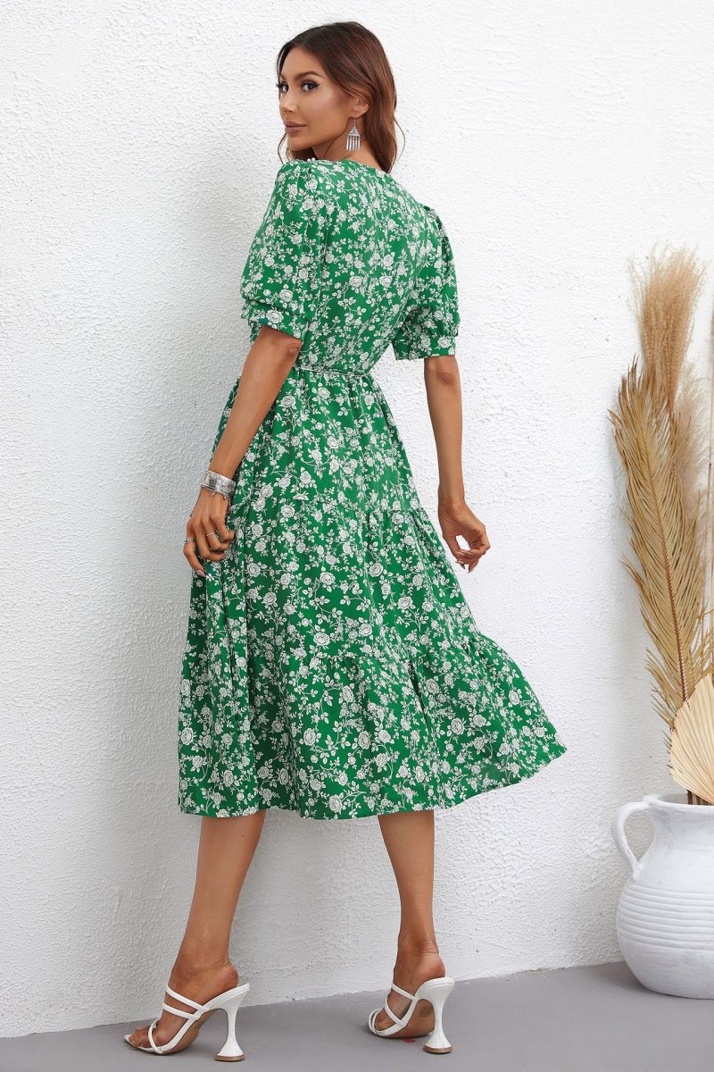 Best Short Sleeve Printed Women's Dress - Image 7