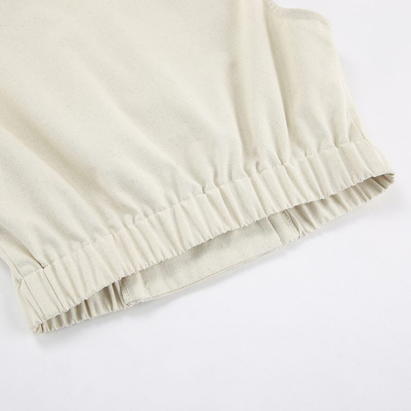 Apricot Sleeveless Slim Vest - Image 7