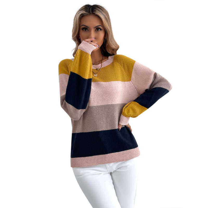 Loose Round Neck Pullover Sweater - Image 4