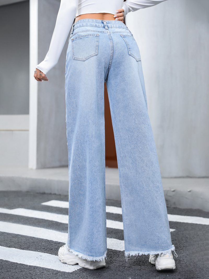 Casual Ripped Straight Jeans - Image 5